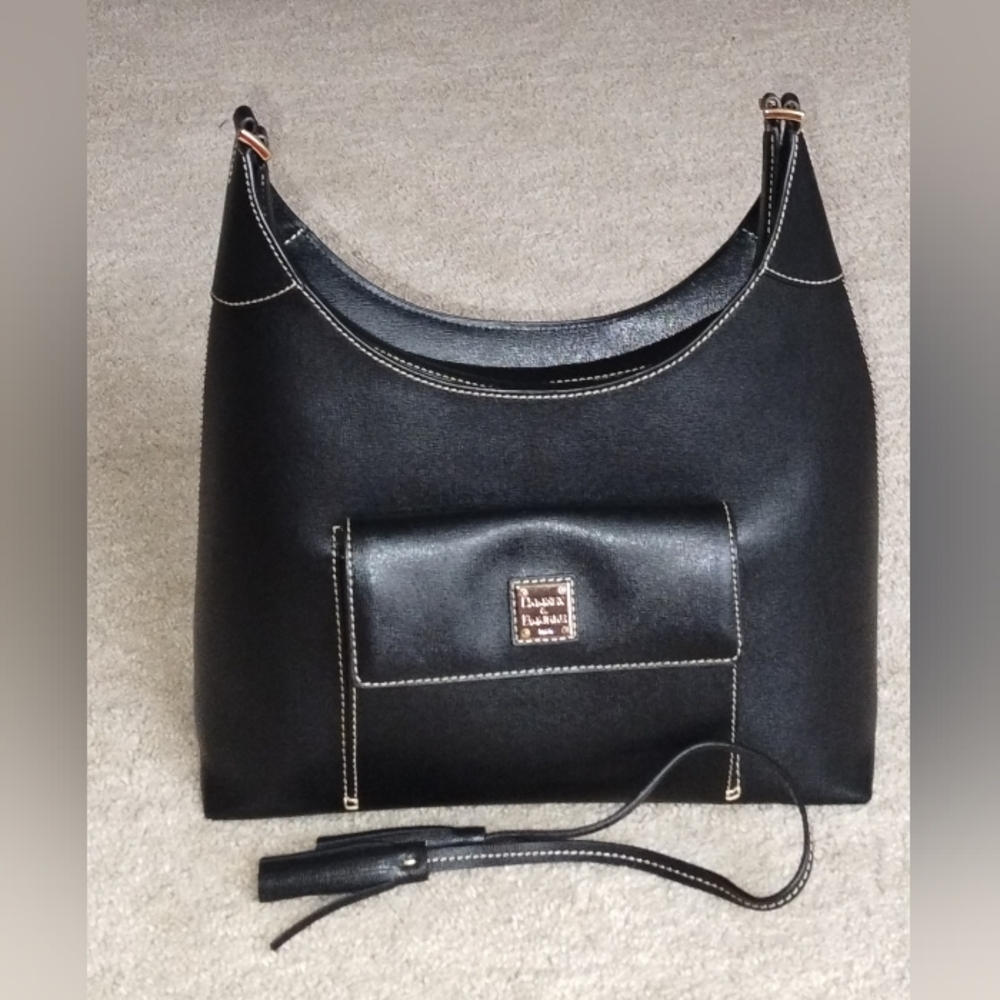 Dooney & Bourke Black Saffiano Leather Hobo. Used in Excellent Condition!